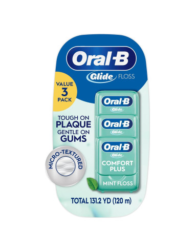 Hilo Dental Oral-B Glide Pro-Salud Menta 3 Paquetes 120m