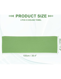 Toalla Enfriadora PATIKIL 100x30cm 4 Pcs Verde Brillante 2