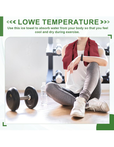 Toalla Enfriadora PATIKIL 100x30cm 4 Pcs Verde Brillante