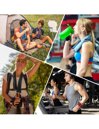 Toalla Enfriadora PATIKIL 100x30cm 4 Pcs Verde Brillante