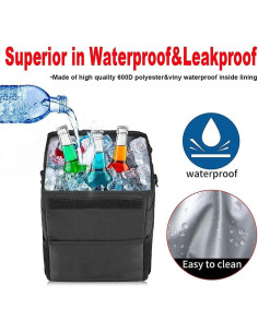 Basurero de Auto Impermeable Kartisen con Tapa y 3 Bolsillos 2