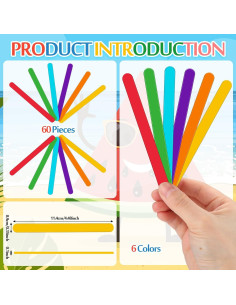 Palitos de Acrílico Reutilizables Geiserailie 60 Pcs 11.4 cm 2