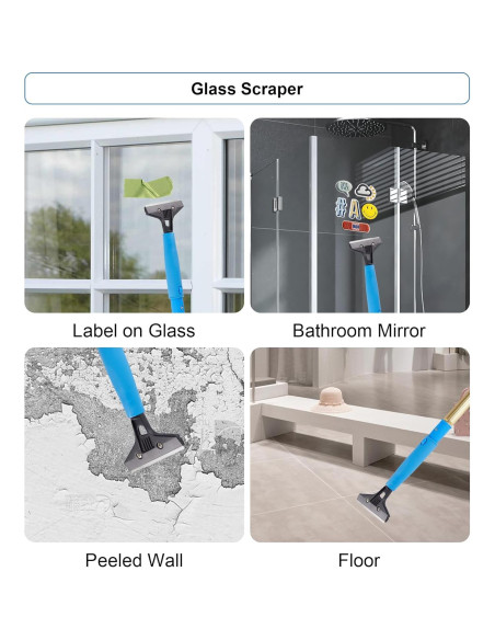 Kit de limpieza de ventanas 2 en 1 ZKUAOGDI con extensores