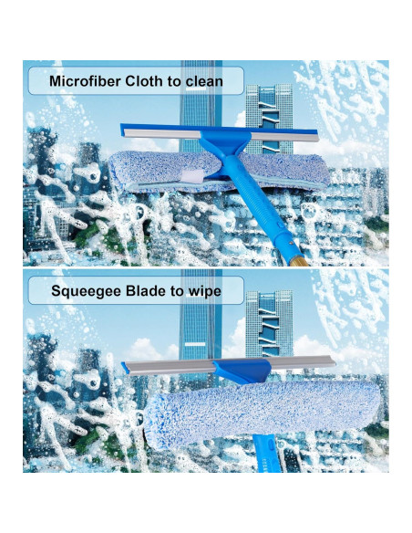 Kit de limpieza de ventanas 2 en 1 ZKUAOGDI con extensores