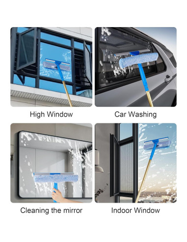 Kit de limpieza de ventanas 2 en 1 ZKUAOGDI con extensores