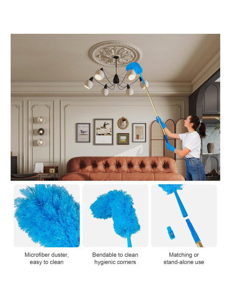 Kit de limpieza de ventanas 2 en 1 ZKUAOGDI con extensores