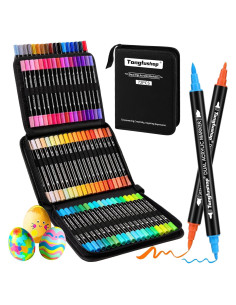 Marcadores de Pintura Acrílica Tongfushop 72 Colores Doble Punta