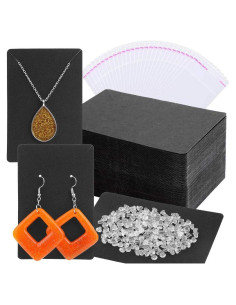 Set de Tarjetas para Pendientes Anezus - 100 Tarjetas + 100 Bolsas + 200 Respaldos