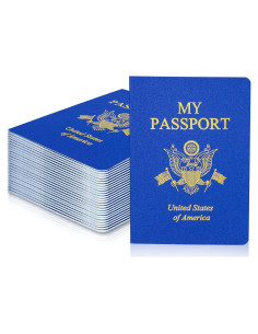 30 Cuadernos de Pasaporte Falsos para Niños - 14x10 cm