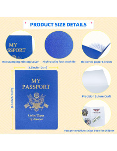 30 Cuadernos de Pasaporte Falsos para Niños - 14x10 cm 2