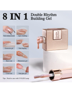 Esmalte de Uñas en Gel Doble Ritmo 15ml Constructor Nude Cereza 2