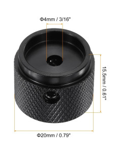 Perillas de Potenciómetro Aluminio MECCANIXITY 2 Pcs 4mm ID 2