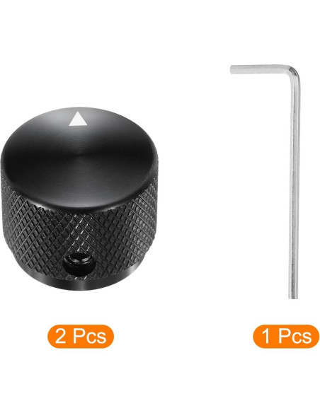 Perillas de Potenciómetro Aluminio MECCANIXITY 2 Pcs 4mm ID