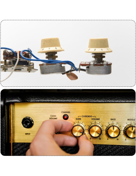 Perillas de Potenciómetro Aluminio MECCANIXITY 2 Pcs 4mm ID