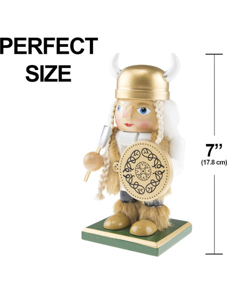 Cascanueces de Madera Gordo Mujer Vikingo 18 cm Clever Creations