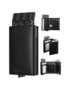 Cartera Plegable Minimalista VULKIT para Hombres con Bloqueo RFID