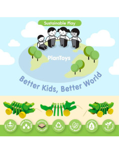 Juguete de Arrastre Cocodrilo Bailarín PlanToys Ecológico 2