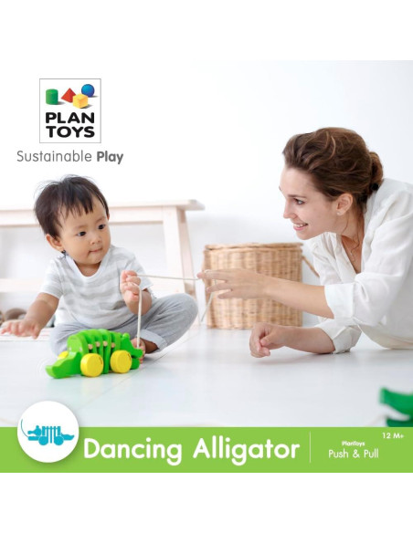 Juguete de Arrastre Cocodrilo Bailarín PlanToys Ecológico