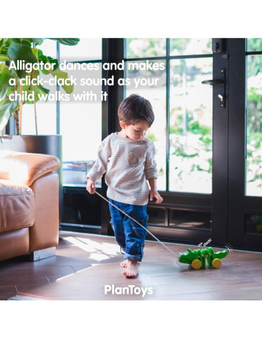 Juguete de Arrastre Cocodrilo Bailarín PlanToys Ecológico
