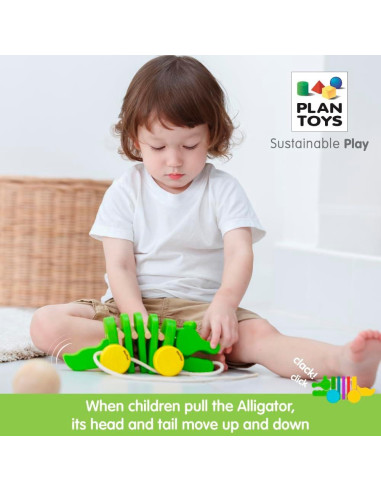 Juguete de Arrastre Cocodrilo Bailarín PlanToys Ecológico