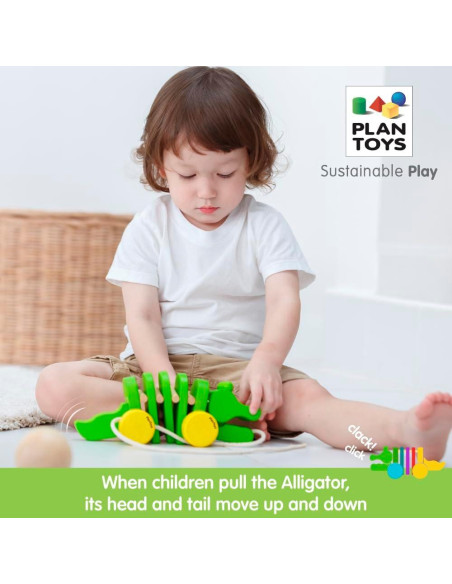 Juguete de Arrastre Cocodrilo Bailarín PlanToys Ecológico