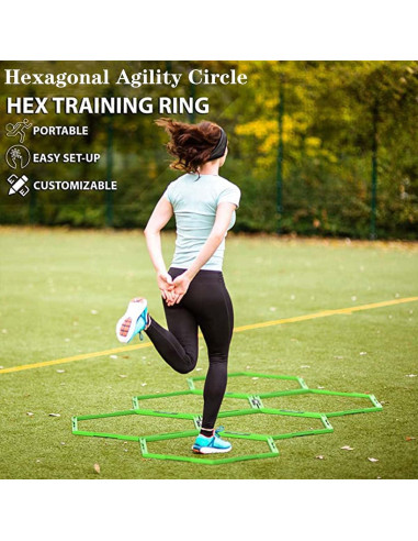 Anillo de Agilidad Hexagonal CZ-XING 3 Piezas Multicolor