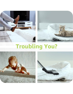 Agarradores Antideslizantes para Alfombras Rabenda 8 Pcs Negro 2