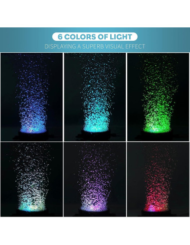 Disco de Aire Pawfly 5 cm con Luz LED para Acuario