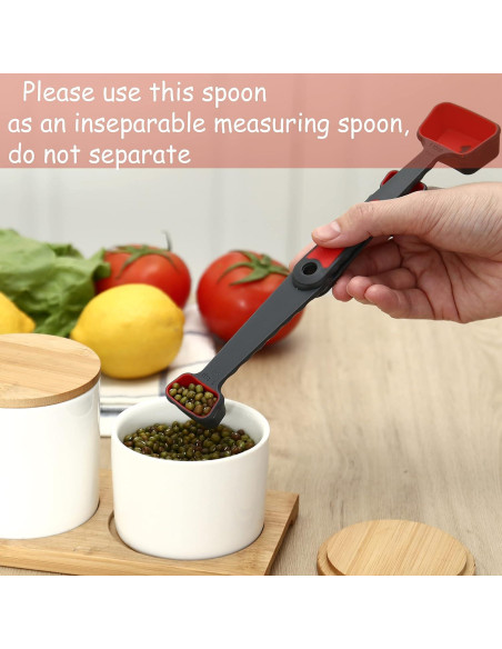 Juego de Tazas y Cucharas Medidoras Silicona Grandfort 8 Piezas