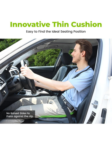 Cojín de Asiento de Espuma de Memoria Dreamer Car QFC040-BK