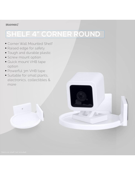 Estante Flotante BRAINWAVZ 10 cm Redondo para Pared Blanco