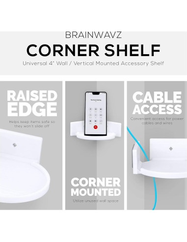 Estante Flotante BRAINWAVZ 10 cm Redondo para Pared Blanco