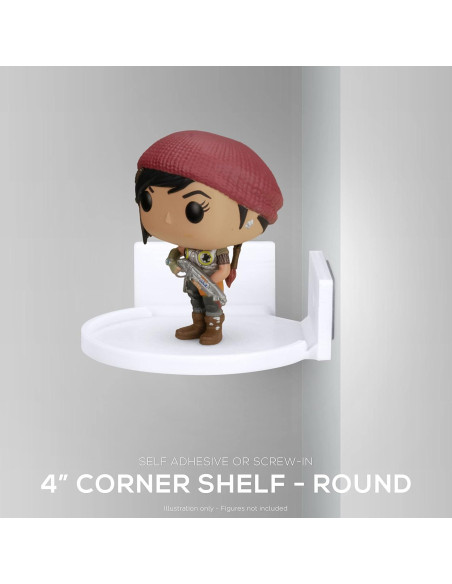 Estante Flotante BRAINWAVZ 10 cm Redondo para Pared Blanco