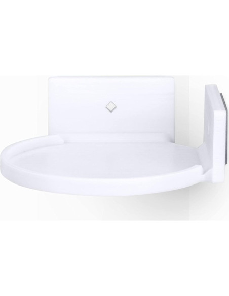 Estante Flotante BRAINWAVZ 10 cm Redondo para Pared Blanco