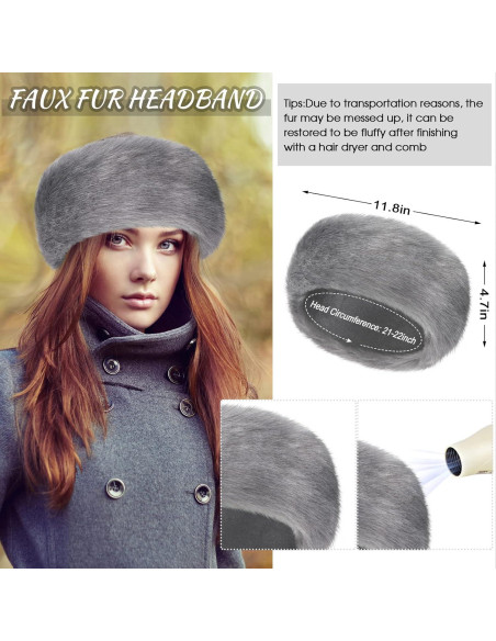 Conjunto de Accesorios de Invierno SATINIOR para Mujeres - Diadema, Muñequera y Calentadores de Piernas