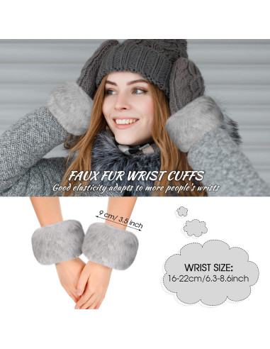 Conjunto de Accesorios de Invierno SATINIOR para Mujeres - Diadema, Muñequera y Calentadores de Piernas