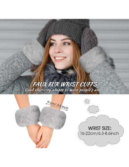 Conjunto de Accesorios de Invierno SATINIOR para Mujeres - Diadema, Muñequera y Calentadores de Piernas
