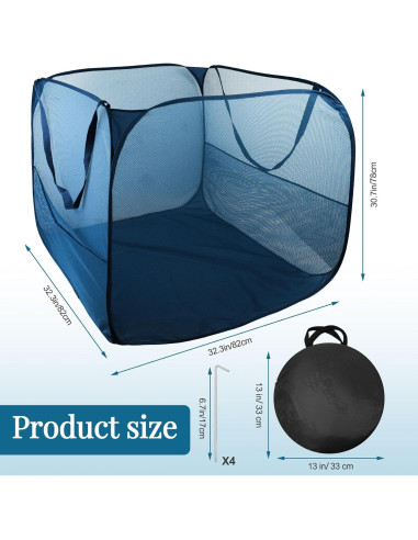 Contenedor de Almacenamiento de Juguetes de Piscina Feoang 81x76cm