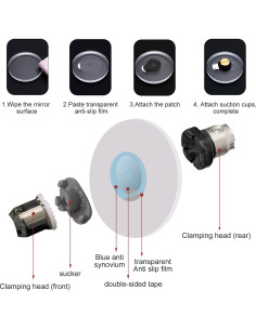 1000 Almohadillas Transparentes Antideslizantes Hasefam 42x26mm 2
