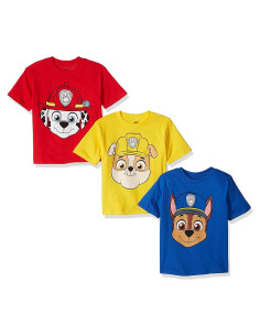 Paquete 3 Camisetas Paw Patrol Nickelodeon Niños 5T