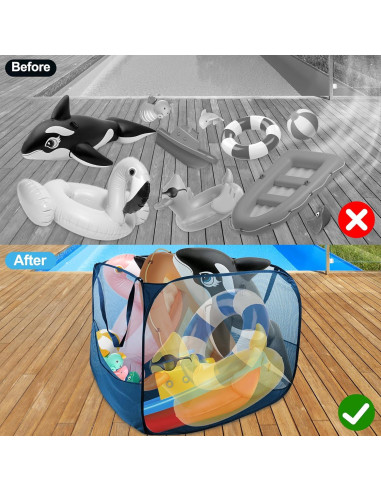 Contenedor de Almacenamiento de Juguetes de Piscina Feoang 81x76cm