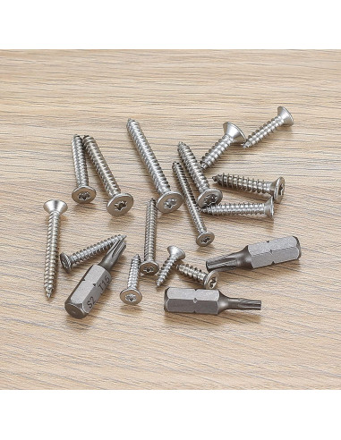 Kit de Tornillos Autoperforantes Torx 400 Pcs Acero Inoxidable