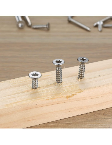 Kit de Tornillos Autoperforantes Torx 400 Pcs Acero Inoxidable