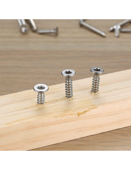 Kit de Tornillos Autoperforantes Torx 400 Pcs Acero Inoxidable