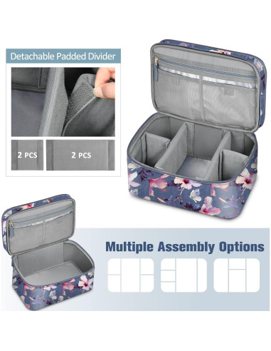 Estuche Organizador de Costura FINPAC Doble Capa Hibisco 31.75x21.59x20.32 cm