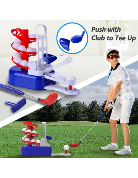 Conjunto de Juguetes de Golf iPlay, iLearn Azul para Niños