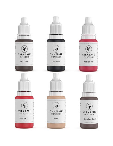 Kit de Pigmento Permanente Charme Princesse 6pcs 15ml