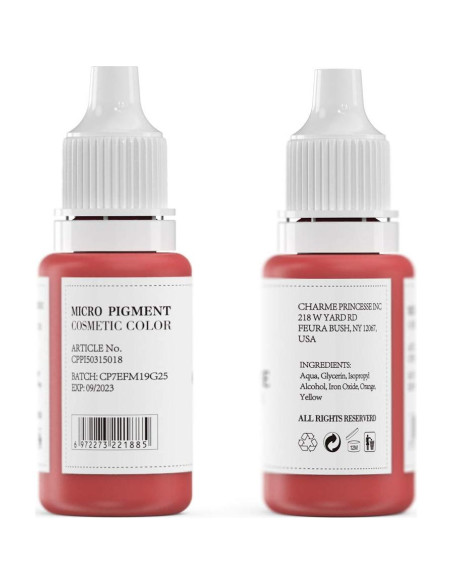 Kit de Pigmento Permanente Charme Princesse 6pcs 15ml