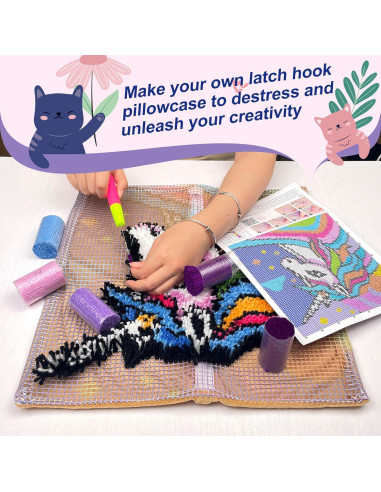 Kit de Ganchillo veirousa para Cojín 43x43 cm DIY