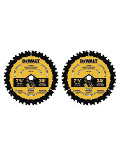 Hoja de sierra circular DEWALT 18.42 cm 24 dientes (Paquete de 2)
